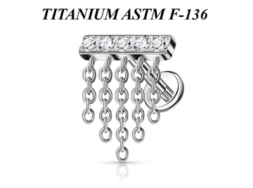 Лабрет из титана Ti Metal муза