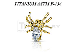 Накрутка из титана Ti Metal золотой паук