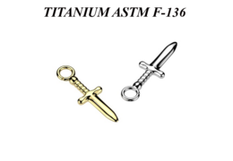 Подвеска из титана меч арондит