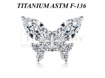 Накрутка из титана Ti Metal бабочка сатурния