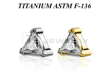 Накрутка из титана Ti Metal кристальный треугольник