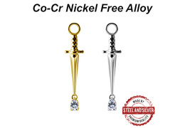 Подвеска Steel and Silver кинжал с каплей Подвеска Steel and Silver кинжал с каплей