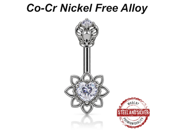 Украшение для вертикального хеликса Steel and Silver мелия