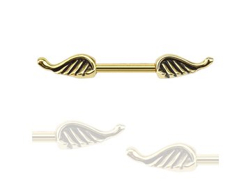 Украшение для груди золотые крылья