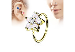 Кольцо раздвижное золотой опаловый цветок Кольцо раздвижное золотой опаловый цветок