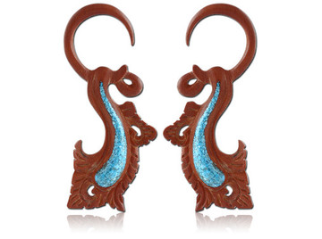 Спирали бирюзовый завиток, пара