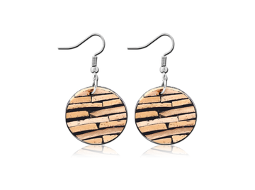 Серьги травертин, пара