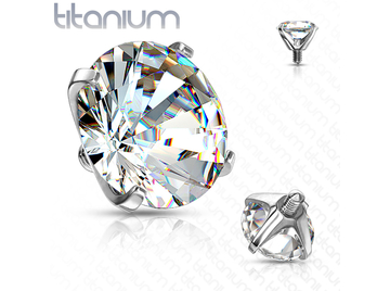 Накрутка из титана с фианитом