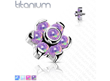 Накрутка из титана опаловый цветок