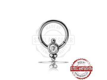 Кликер Steel and Silver с кластером Swarovski