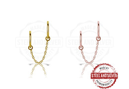 Цепочка для пирсинга Steel and Silver с золотым покрытием Цепочка для пирсинга Steel and Silver с золотым покрытием