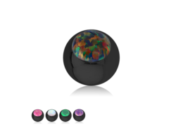 Шарик с чёрным покрытием и опалом