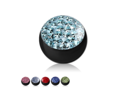 Шарик с чёрным покрытием и стразами