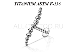 Лабрет из титана Ti Metal арколь