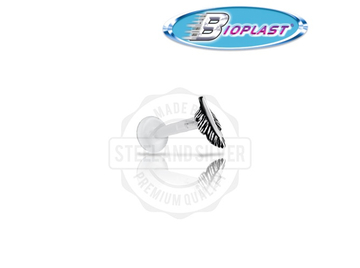 Лабрет из биопласта перо