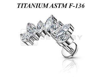 Лабрет из титана Ti Metal драцена